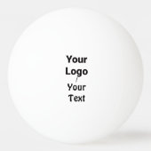 Eenvoudig minimaal elegant aangepast logo in bedri pingpongbal (Voorkant)