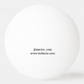 Eenvoudig minimaal elegant aangepast logo in bedri pingpongbal (Achterkant)