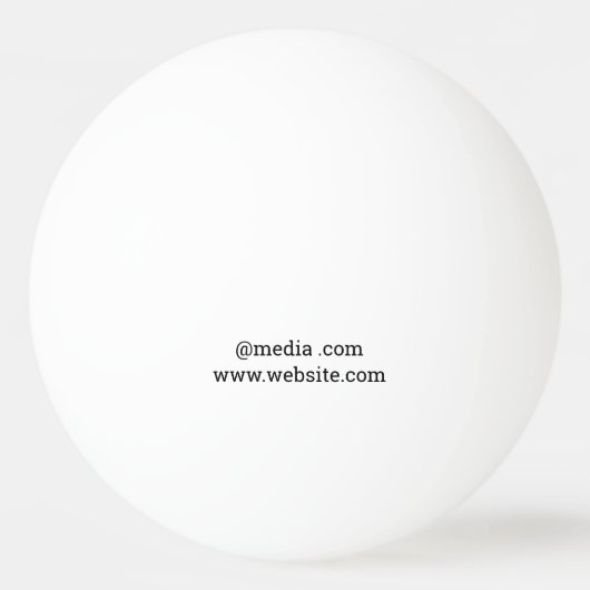 Eenvoudig minimaal elegant aangepast logo in bedri pingpongbal (Achterkant)