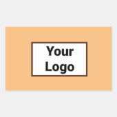 Eenvoudig minimaal elegant aangepast logo in bedri rechthoekige sticker (Voorkant)