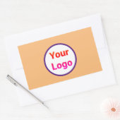 Eenvoudig minimaal elegant aangepast logo in bedri rechthoekige sticker (Envelop)