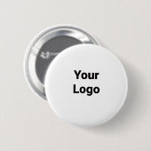 Eenvoudig minimaal elegant aangepast logo in bedri ronde button 5,7 cm (Voorkant /achterkant)