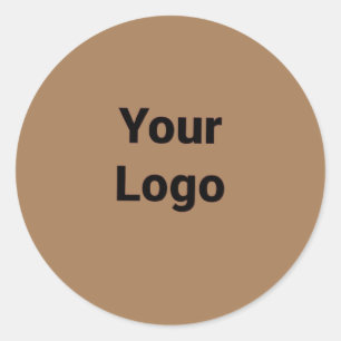 Eenvoudig minimaal elegant aangepast logo in bedri ronde sticker