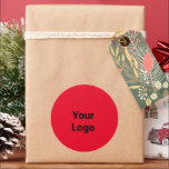 Eenvoudig minimaal elegant aangepast logo in bedri ronde sticker<br><div class="desc">Ontwerp</div>