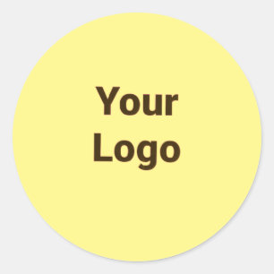 Eenvoudig minimaal elegant aangepast logo in bedri ronde sticker