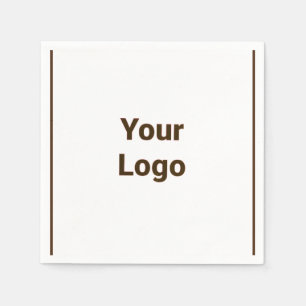 Eenvoudig minimaal elegant aangepast logo in bedri servet