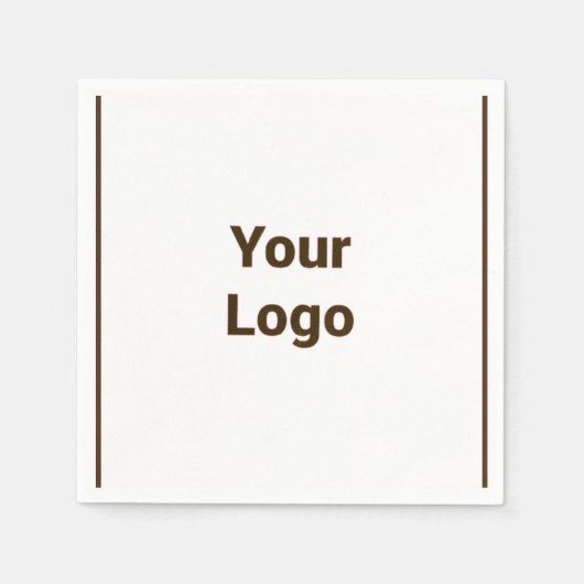 Eenvoudig minimaal elegant aangepast logo in bedri servet (Voorkant)