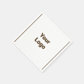 Eenvoudig minimaal elegant aangepast logo in bedri servet (Hoek)