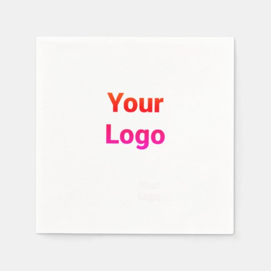 Eenvoudig minimaal elegant aangepast logo in bedri servet (Voorkant)