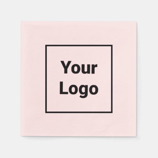 Eenvoudig minimaal elegant aangepast logo in bedri servet (Voorkant)