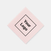 Eenvoudig minimaal elegant aangepast logo in bedri servet (Hoek)