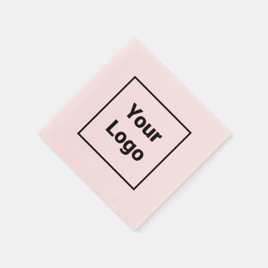 Eenvoudig minimaal elegant aangepast logo in bedri servet (Hoek)