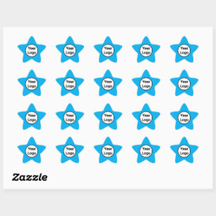 Eenvoudig minimaal elegant aangepast logo in bedri ster sticker