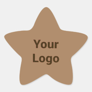 Eenvoudig minimaal elegant aangepast logo in bedri ster sticker