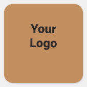 Eenvoudig minimaal elegant aangepast logo in bedri vierkante sticker (Voorkant)