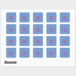 Eenvoudig minimaal elegant aangepast logo in bedri vierkante sticker<br><div class="desc">Ontwerp</div>