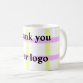 Eenvoudig minimaal elegant aangepast logo koffiemok (Voorkant rechts)