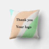 Eenvoudig minimaal elegant aangepast logo kussen (Achterkant)