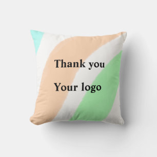 Eenvoudig minimaal elegant aangepast logo kussen
