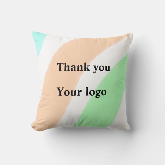 Eenvoudig minimaal elegant aangepast logo kussen (Voorkant)