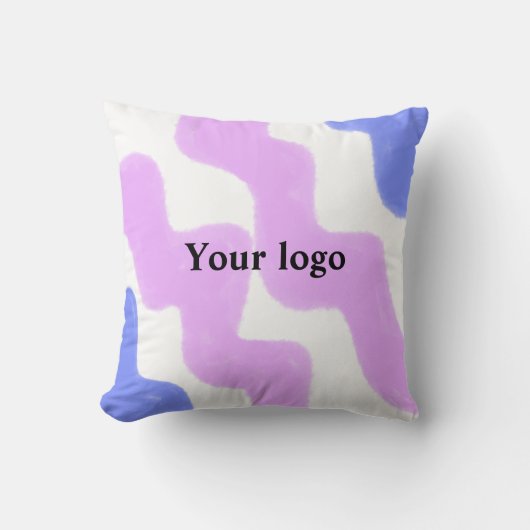 Eenvoudig minimaal elegant aangepast logo kussen (Voorkant)