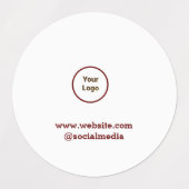 Eenvoudig minimaal elegant aangepast logo labels (Design 1)