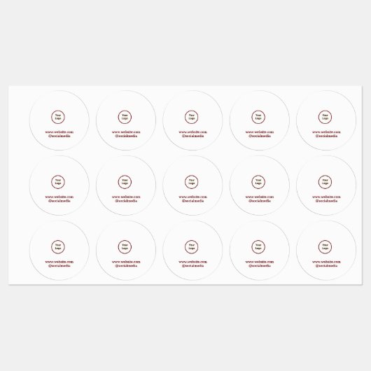 Eenvoudig minimaal elegant aangepast logo labels (Vel)