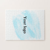 Eenvoudig minimaal elegant aangepast logo legpuzzel (Horizontaal)