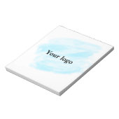 Eenvoudig minimaal elegant aangepast logo notitieblok (Linkerzijde)