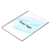 Eenvoudig minimaal elegant aangepast logo notitieboek (Linkerzijde)