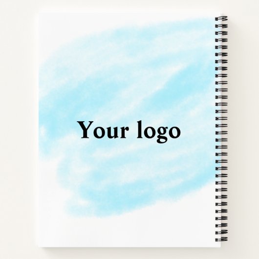 Eenvoudig minimaal elegant aangepast logo notitieboek (Achterkant)