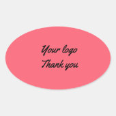 Eenvoudig minimaal elegant aangepast logo ovale sticker (Voorkant)