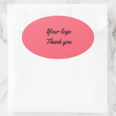 Eenvoudig minimaal elegant aangepast logo ovale sticker (Tas)