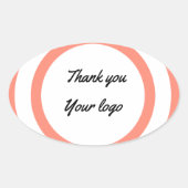 Eenvoudig minimaal elegant aangepast logo ovale sticker (Voorkant)