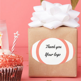 Eenvoudig minimaal elegant aangepast logo ovale sticker