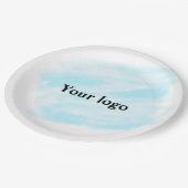 Eenvoudig minimaal elegant aangepast logo papieren bordje (Gekanteld)