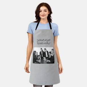 Eenvoudig minimaal elegant aangepast logo schort