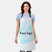 Eenvoudig minimaal elegant aangepast logo schort (Gedragen)