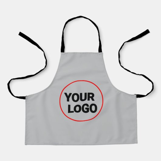 Eenvoudig minimaal elegant aangepast logo schort (Voorkant)