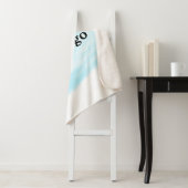 Eenvoudig minimaal elegant aangepast logo sherpa deken (In situ)