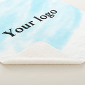Eenvoudig minimaal elegant aangepast logo sherpa deken (3/4)