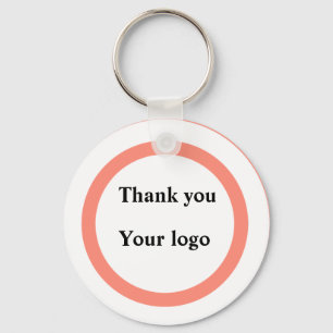 Eenvoudig minimaal elegant aangepast logo sleutelhanger