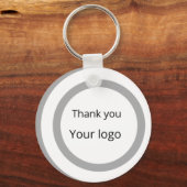 Eenvoudig minimaal elegant aangepast logo sleutelhanger (Voorkant)