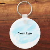 Eenvoudig minimaal elegant aangepast logo sleutelhanger (Voorkant)