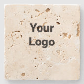 Eenvoudig minimaal elegant aangepast logo stenen onderzetter (Voorkant)