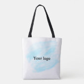 Eenvoudig minimaal elegant aangepast logo tote bag (Achterkant)