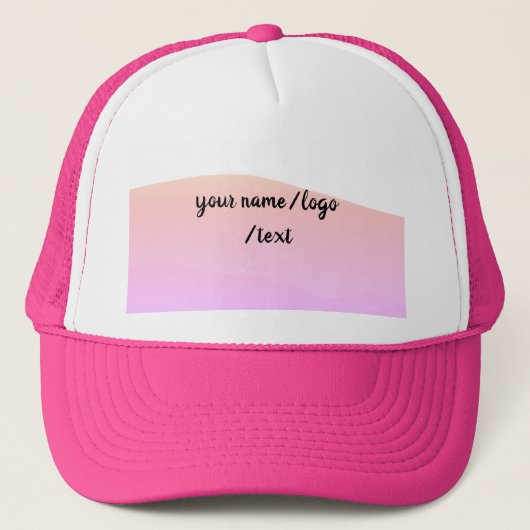 Eenvoudig minimaal elegant aangepast logo trucker pet (Voorkant)