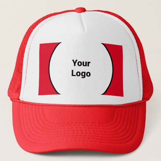 Eenvoudig minimaal elegant aangepast logo trucker pet (Voorkant)