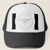 Eenvoudig minimaal elegant aangepast logo trucker pet (Voorkant)