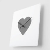 Eenvoudig minimaal elegant aangepast logo vierkante klok (Hoek)